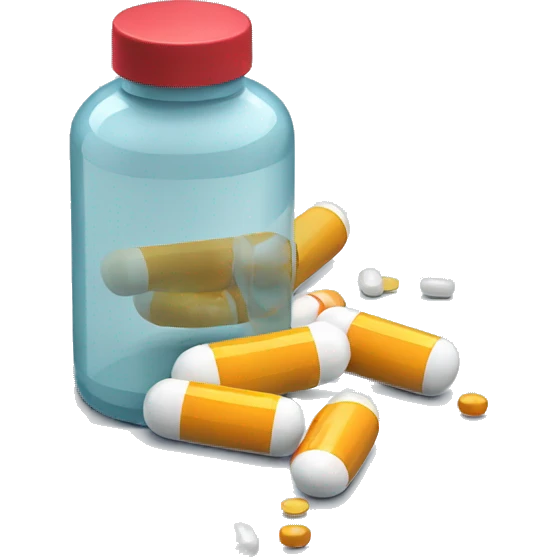 pills spilling from pill bottle emoji