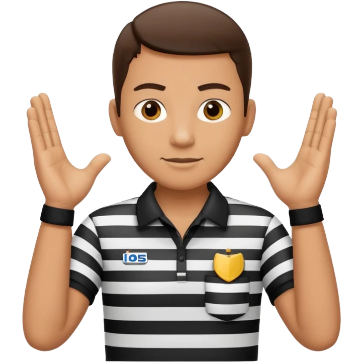 referee with crossed arms up emoji
