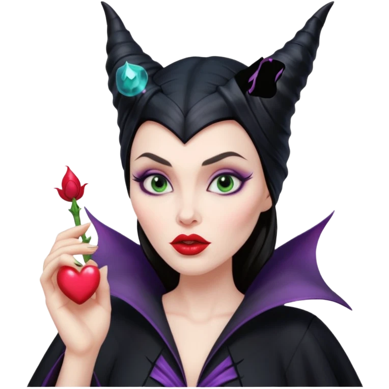 Maleficent blowing a kiss emoji