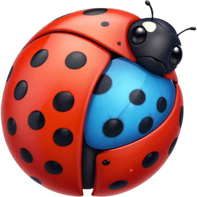 blue cute ladybug emoji