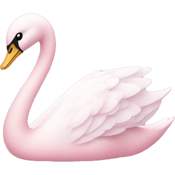 pastel pink swan emoji