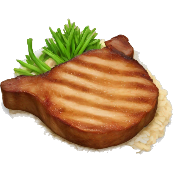 pork chops and rice  emoji