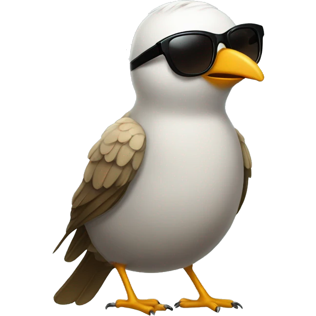 bird with crop top and sunglasses emoji
