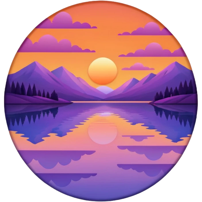 lake sunset emoji