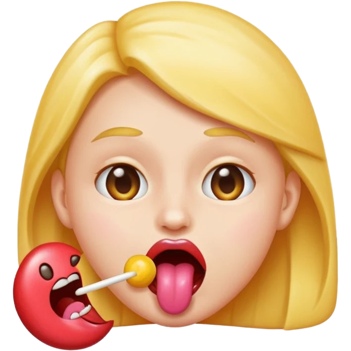 Dil cıkaran(😜) emoji şeker yiyor emoji