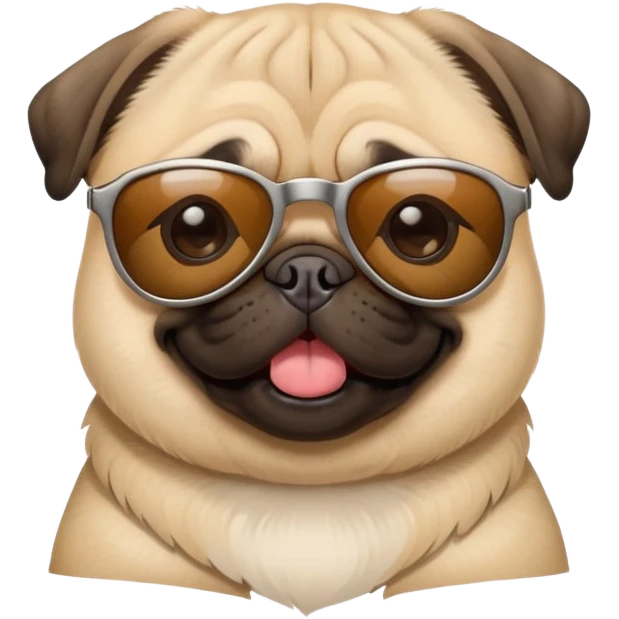 Pug with sunglases emoji