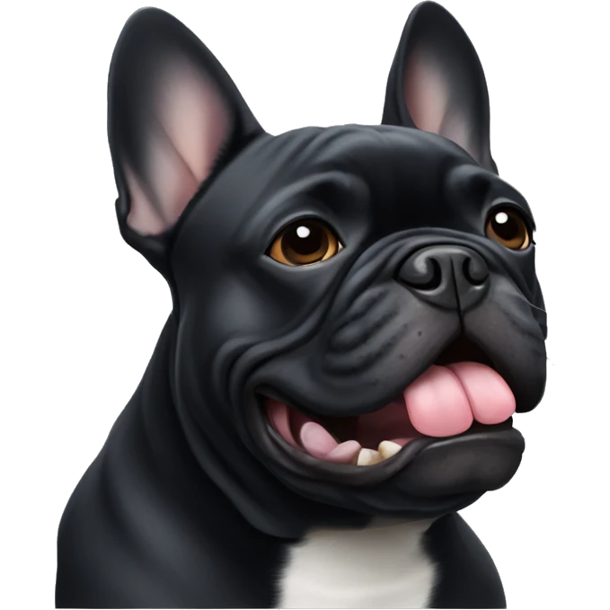 Black French bulldog emoji