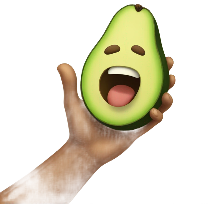avocado waving hand emoji