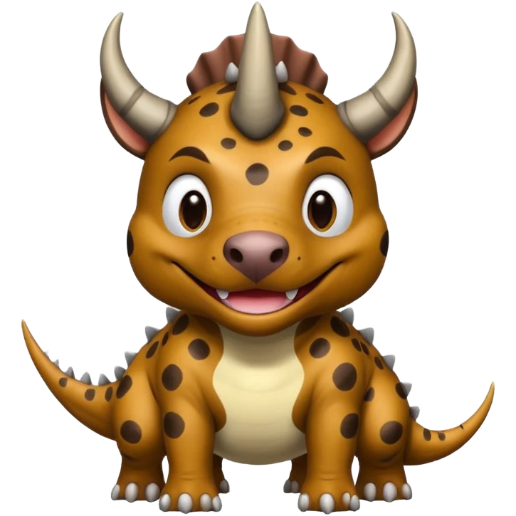 Black pibull dressed as a triceratops  emoji