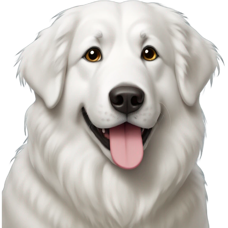 Great Pyrenees with coffee  emoji
