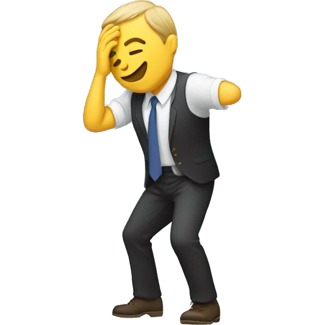 man bowing as if on stage emoji