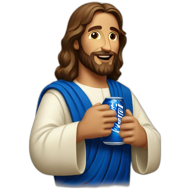 jesus christ drinking bud light emoji
