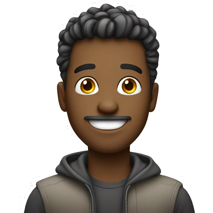 cool guy with optimistic face emoji