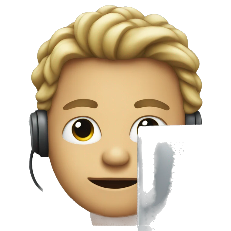 Behind computer emoji