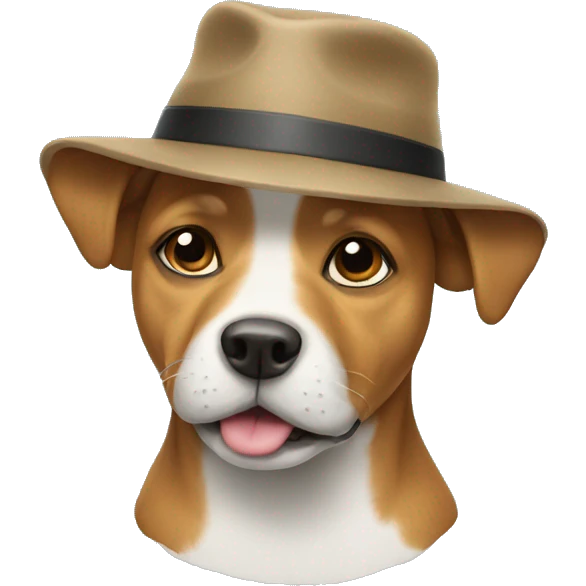 Dog with a hat emoji