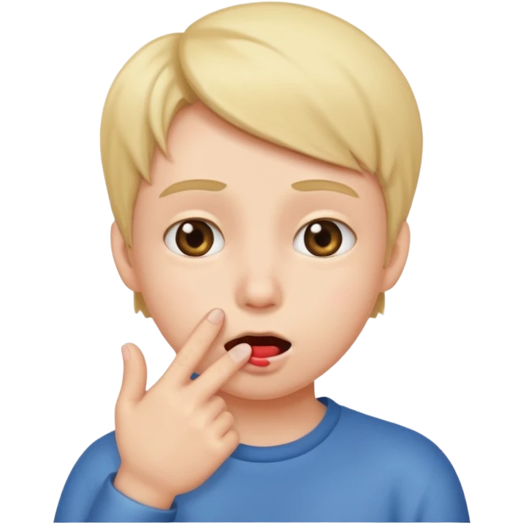Shy with a finger in the mouth in a teasing way emoji