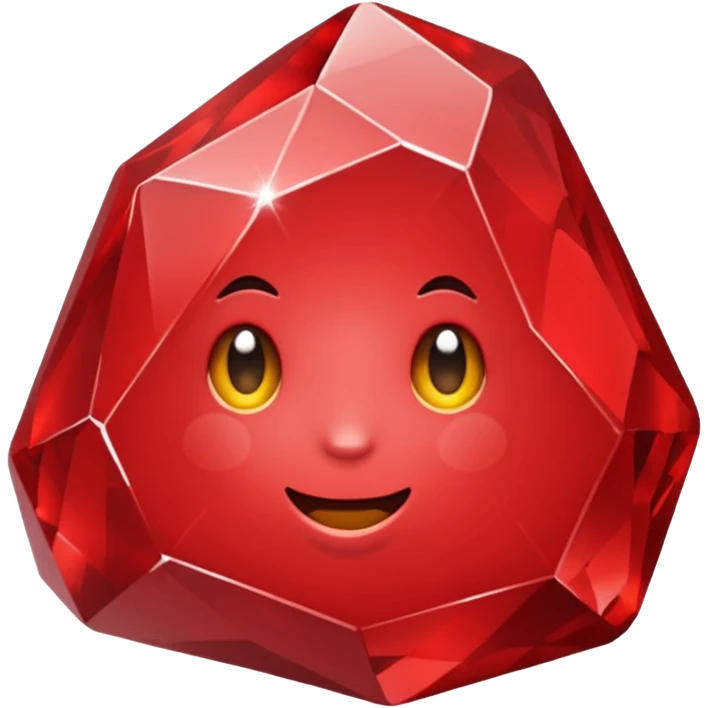 Emoji de una piedra rubí emoji