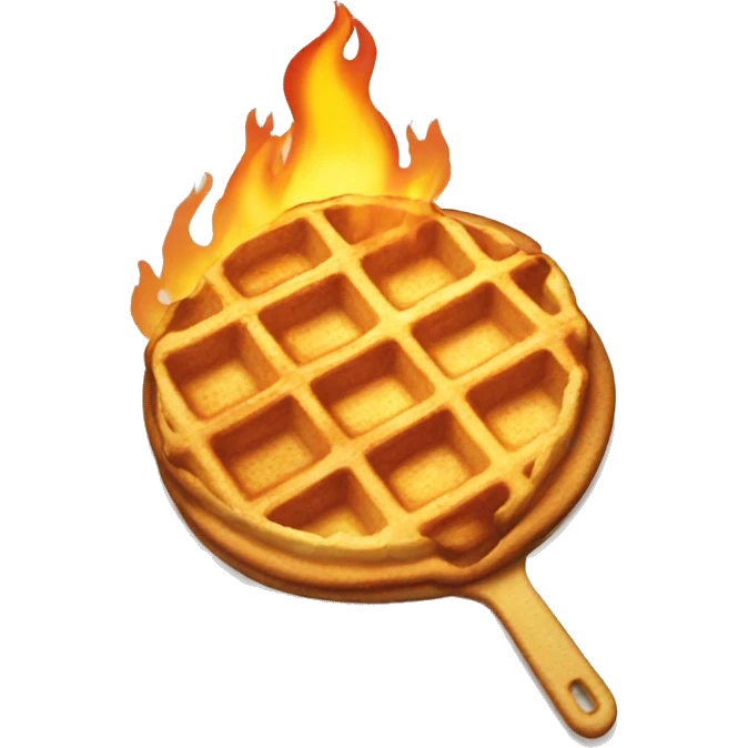 waffle on fire emoji