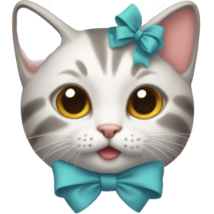 Kitty with a bow  emoji