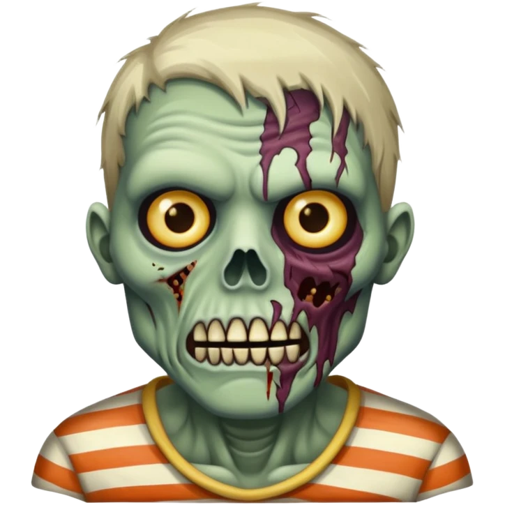 big zombie in stripe emoji