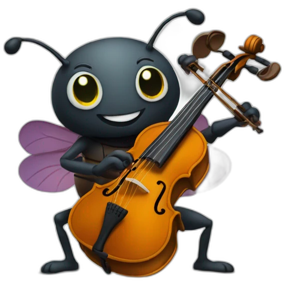 beetle playing Fiddle emoji