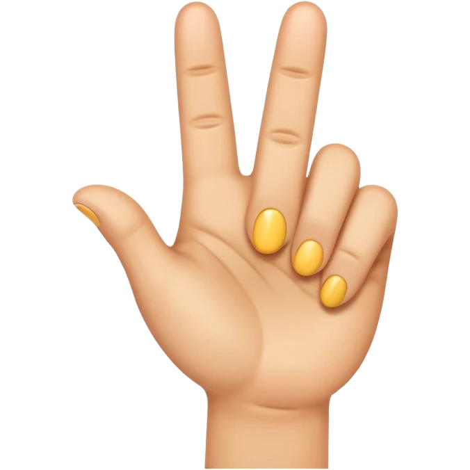 playful emoji of a hand with two fingers pointing down, suggestive but not explicit, apple emoji style emoji
