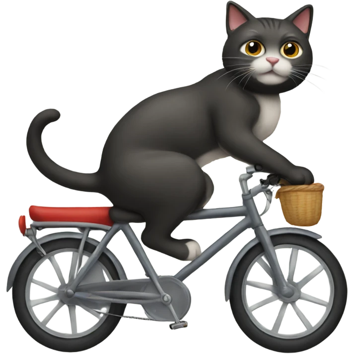 a cat on a bike emoji