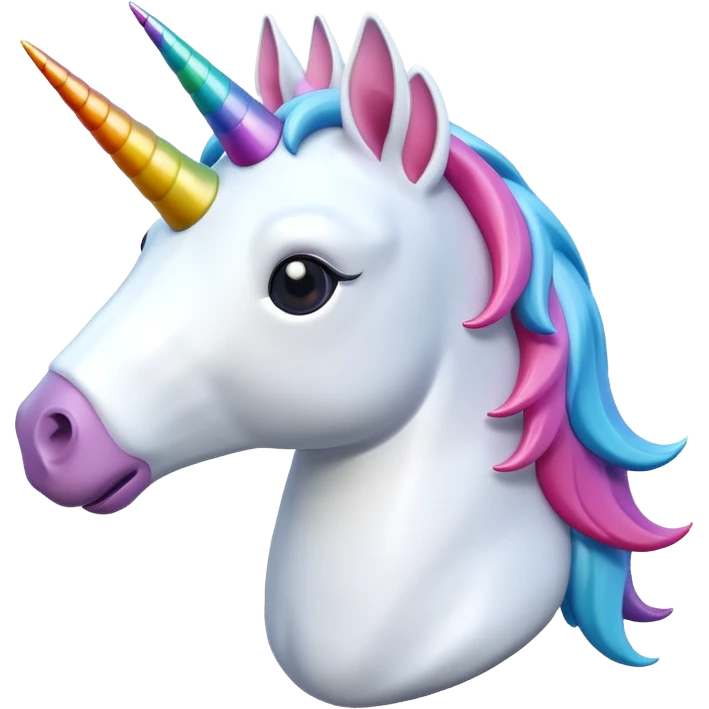 A 3d unicorn 🦄 on a plane ✈️  emoji