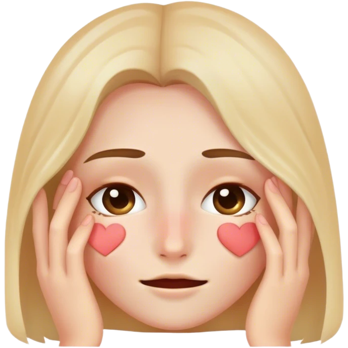 Covering face while blushing emoji