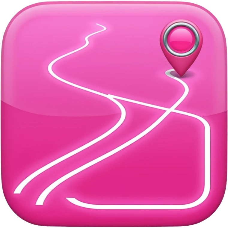 pink big gps map lines emoji
