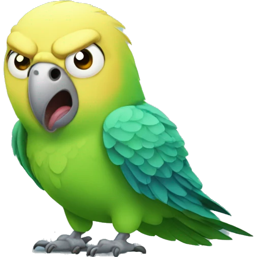parakeet that is angry emoji