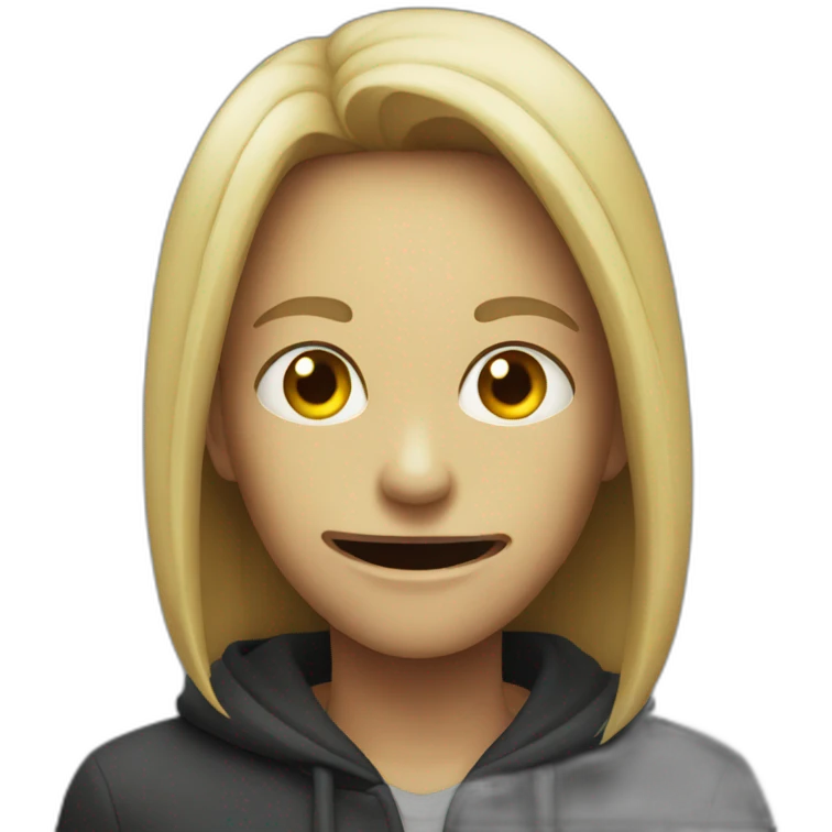 Scary dark smile emoji