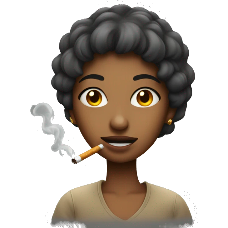 a girl with a cigarette  emoji