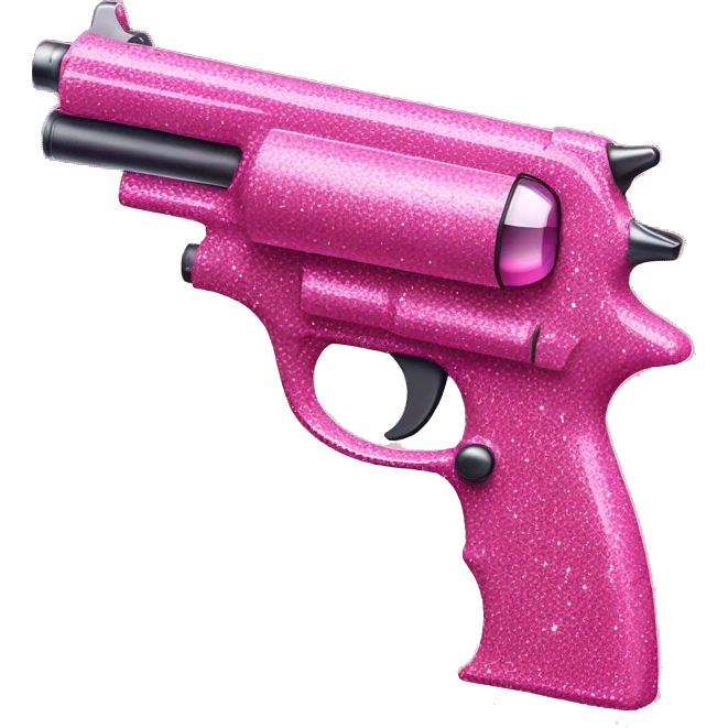 pink glitter gun emoji
