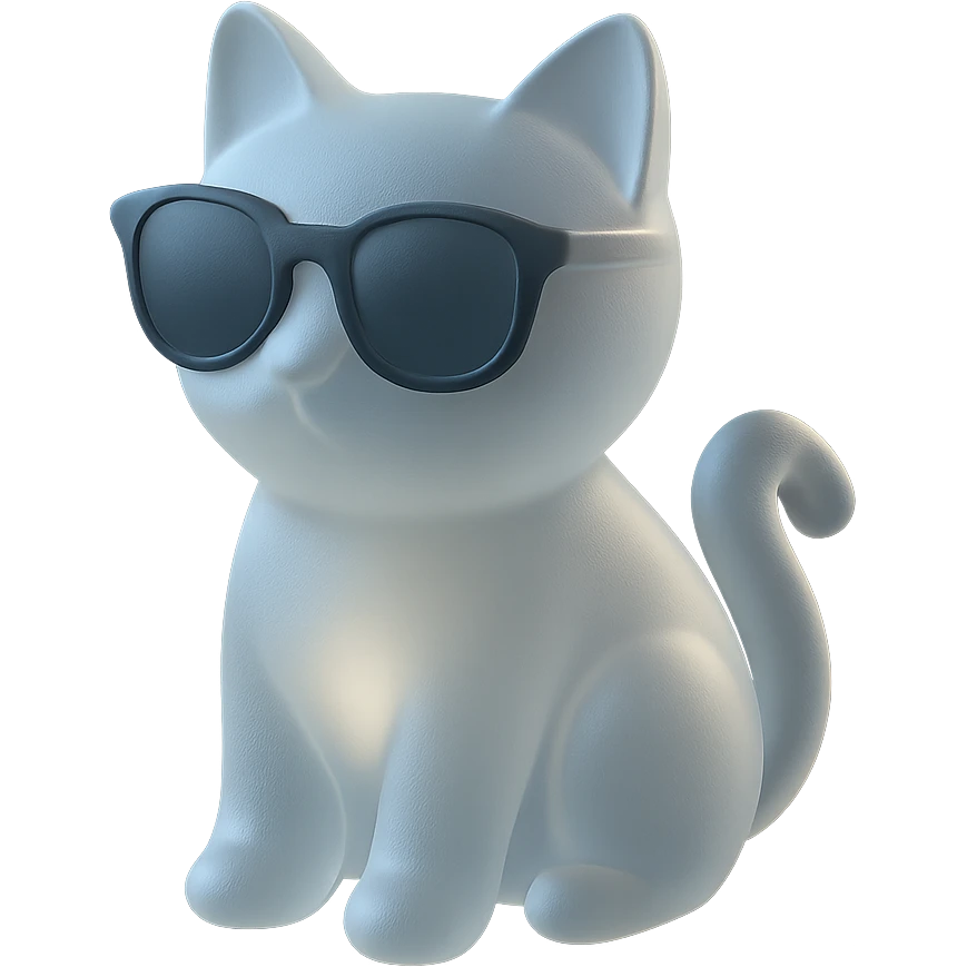 Cat wearing sunglasses emoji