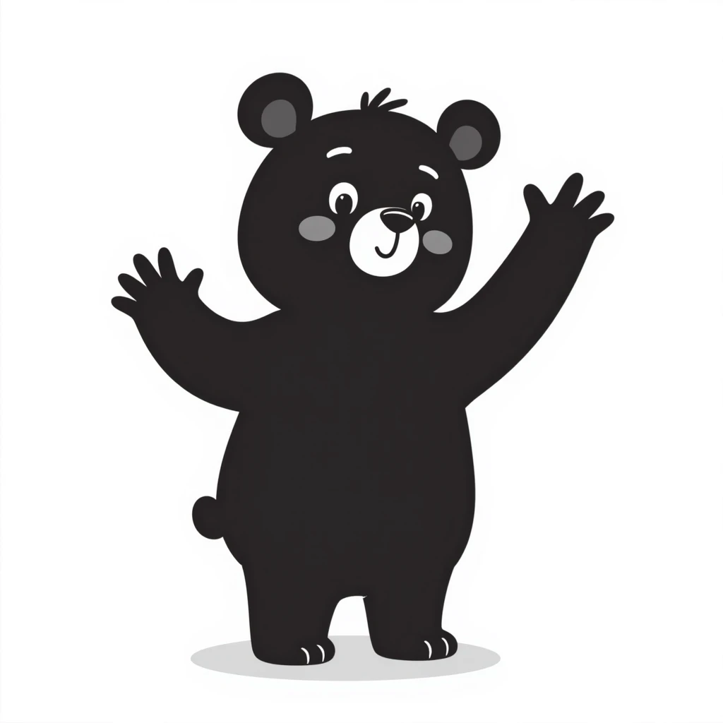 bear waving hello emoji