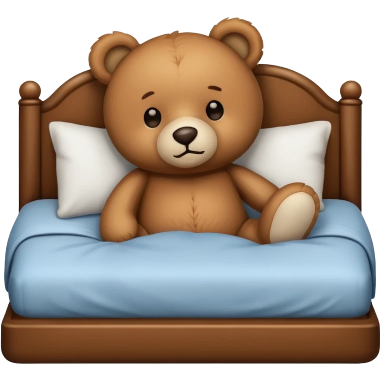Teddy bear in bed emoji