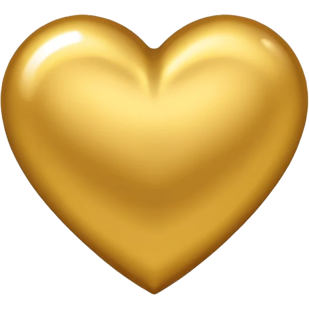 coração dourado emoji