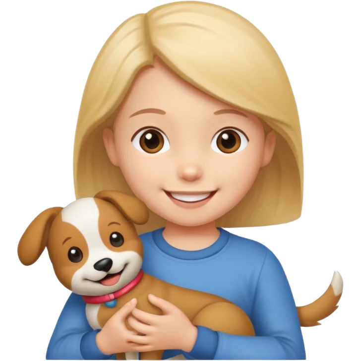 child with dog toy emoji