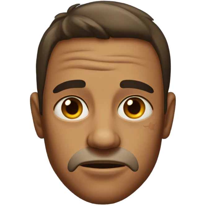 Horror tanned man emoji