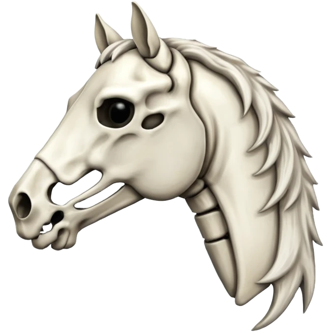 Skeleton horse head emoji