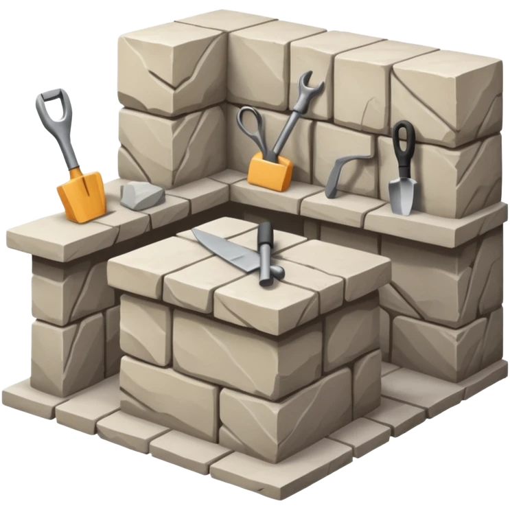 modern stonemason workshop emoji