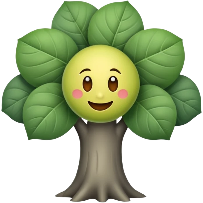 emoji de un trébol gris de 4 hojas emoji