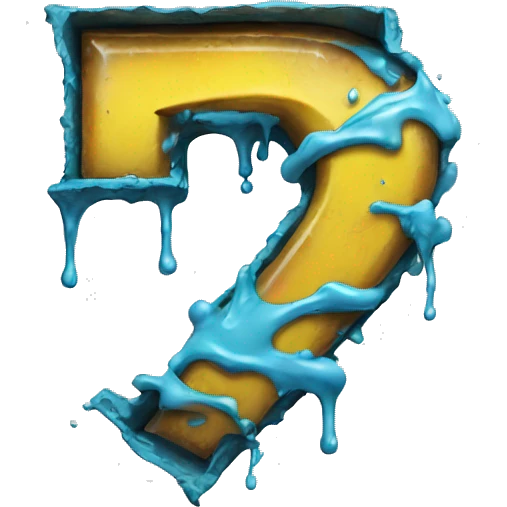 Graffiti letter Z melting  emoji