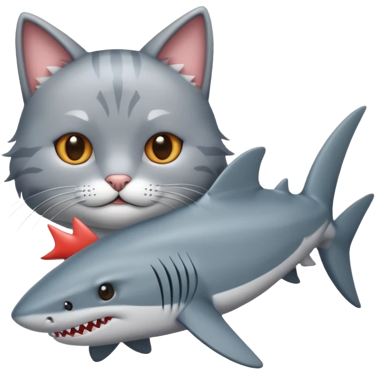 cat and shark emoji
