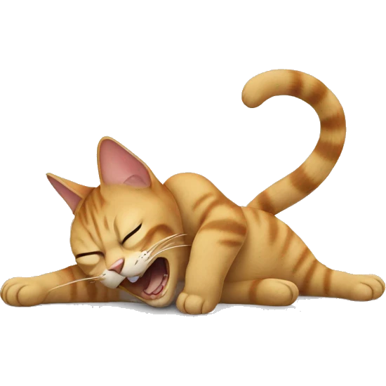cat playing dead emoji