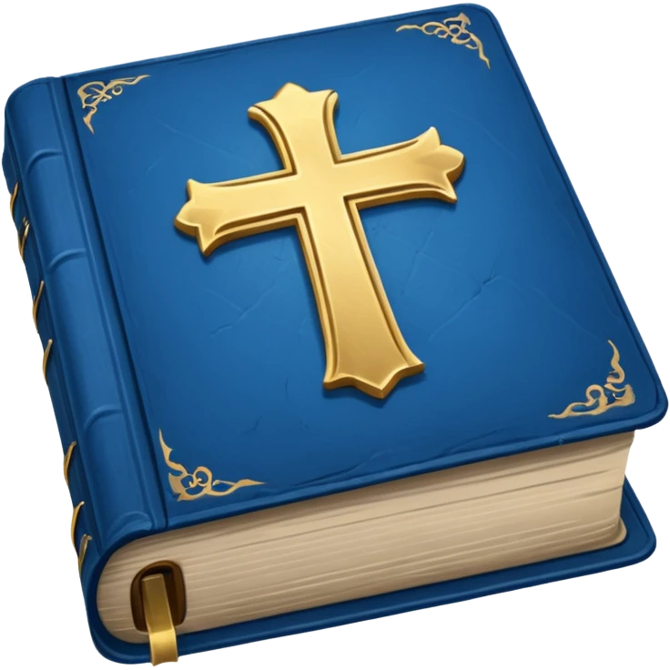 Blue Bible opened emoji