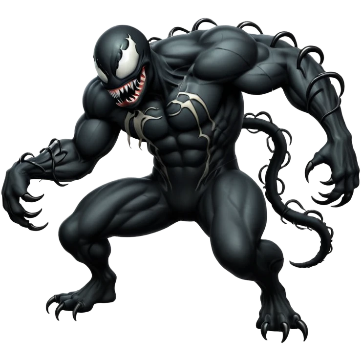 Venom character crawling emoji
