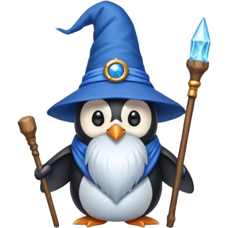 Penguin Wizard emoji