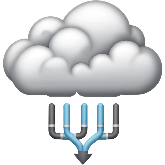 CO2 cloud with emission arrows symbolizing carbon emissions in logistics emoji